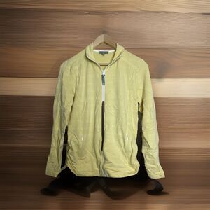 T By Talbots Sun Protection UPF 50 Women’s Full Zip Jacket Yellow Knit S Petite